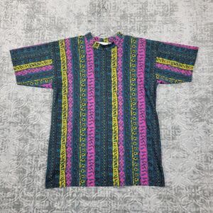 Vintage Diana Marco T Shirt Womens 16 (XL) Colorful Short Sleeve USA Fun Pattern